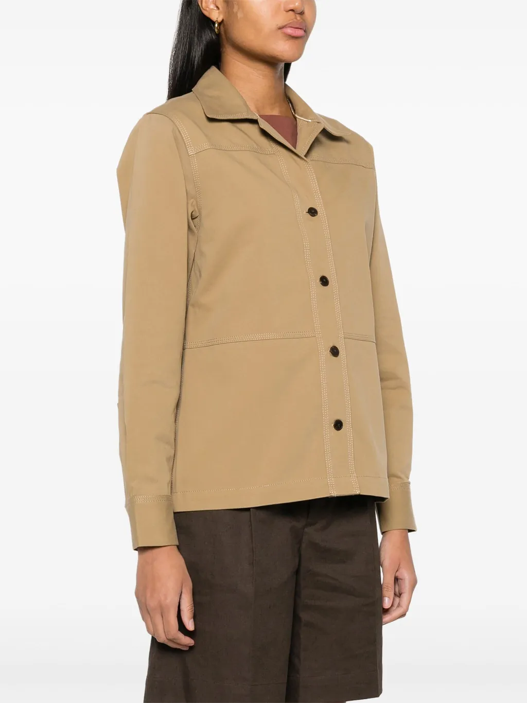 Panelled Twill Shirt Jacket