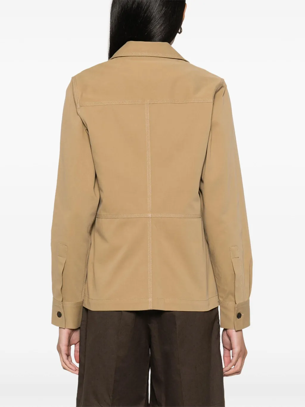 Panelled Twill Shirt Jacket