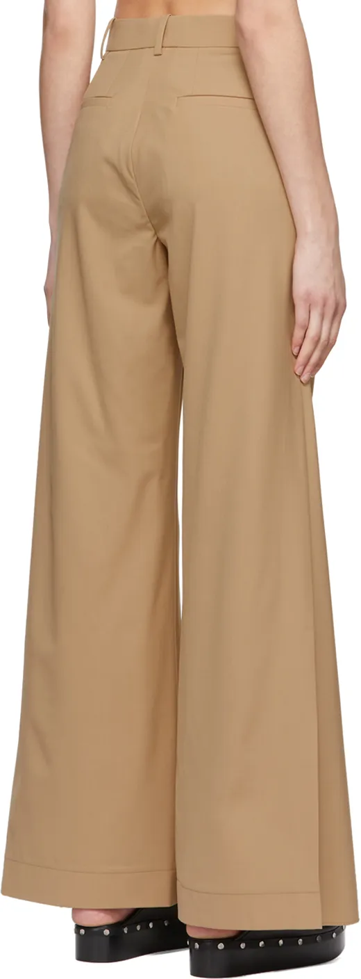 Mid-Waist Polyester Plain Casual Pants