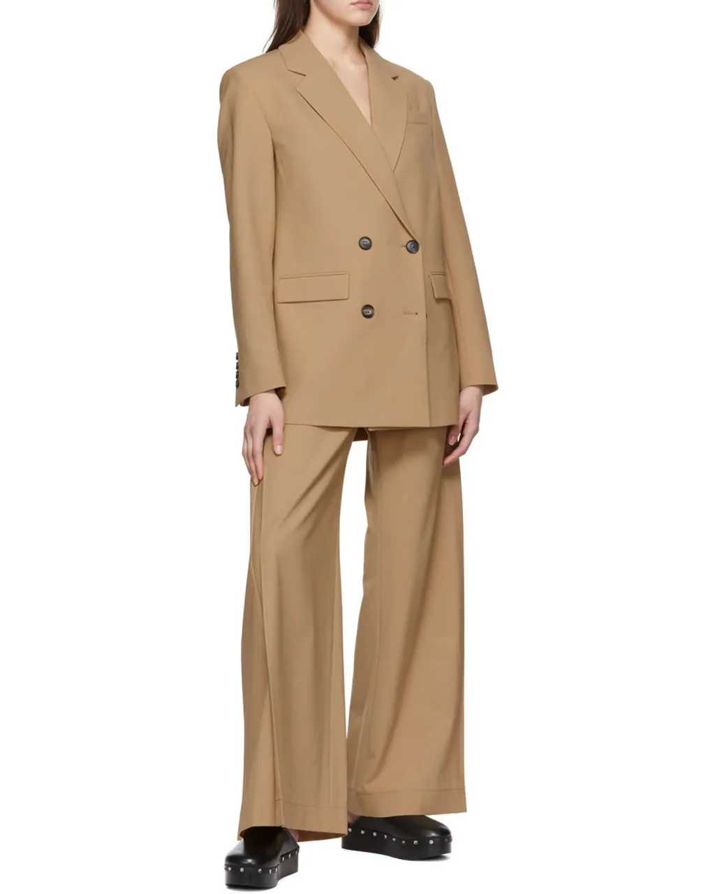 Mid-Waist Polyester Plain Casual Pants