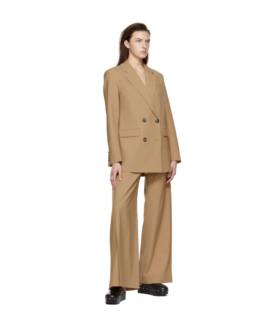Mid-Waist Polyester Plain Casual Pants