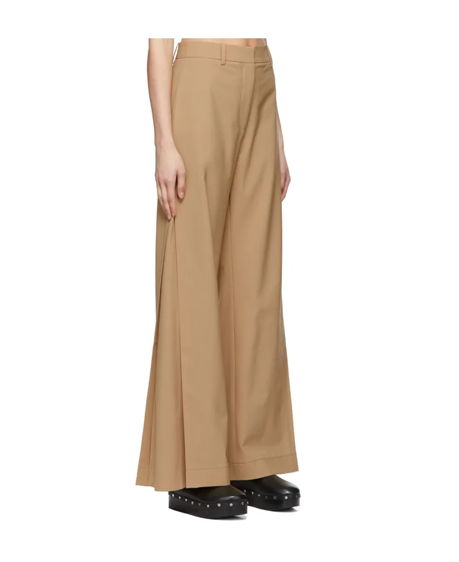Mid-Waist Polyester Plain Casual Pants