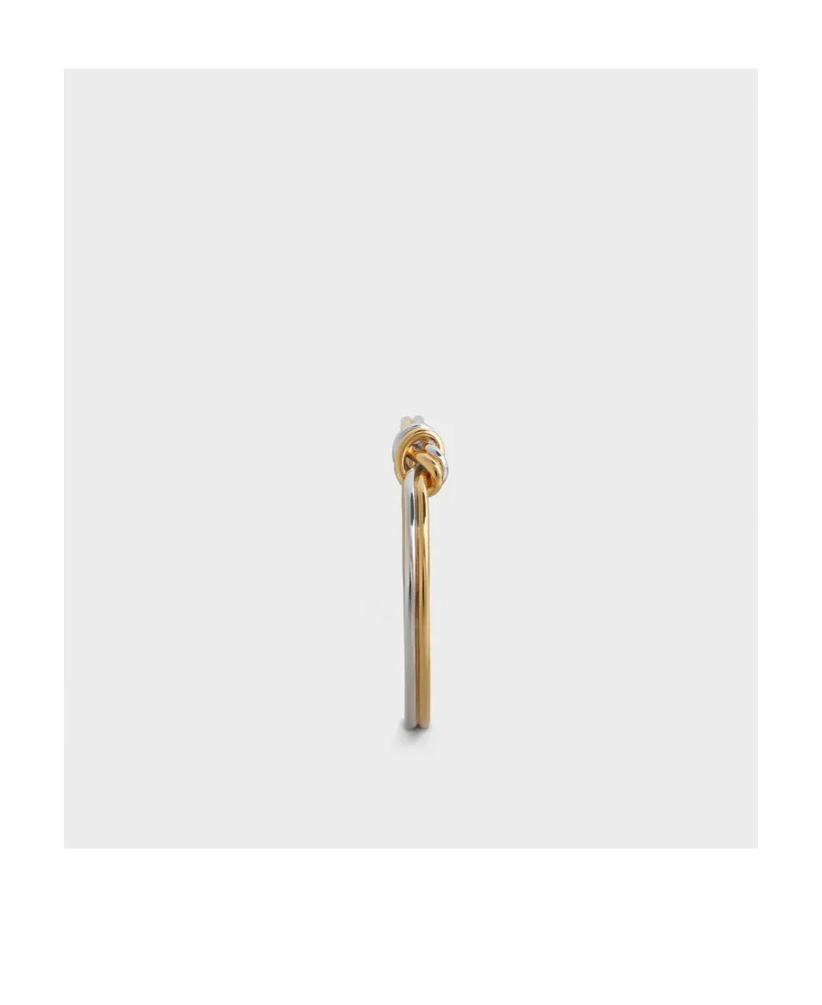 Knot Double Bracelet In Brass Bi-Galva With Gold And Rhodium Finish
