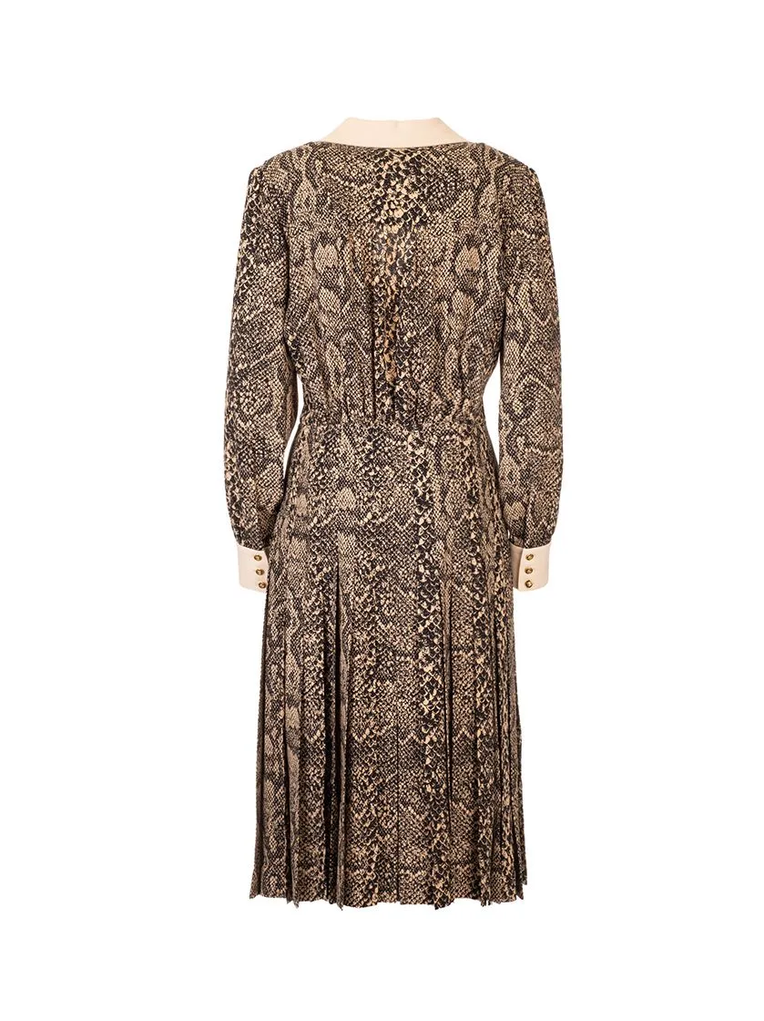 Shirt Dress In Printed Sand Crepe