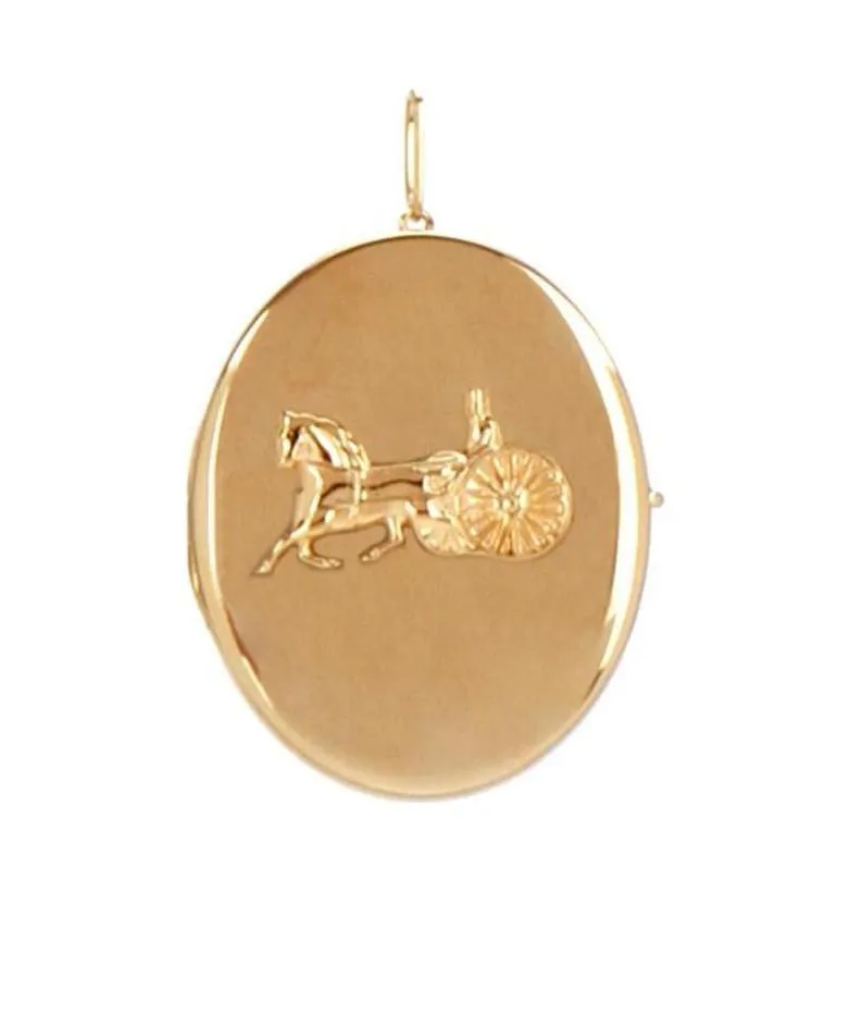 Sulky Box Separables Pendant In Gold Brass And Steel