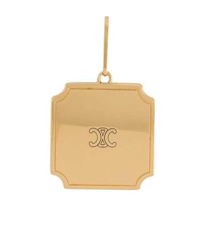 Separables Triomphe Plate Pendant In Brass With Gold Finish