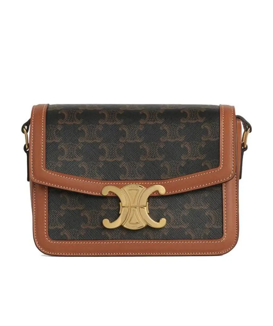 Teen Triomphe Bag In Triomphe Canvas And Calfskin