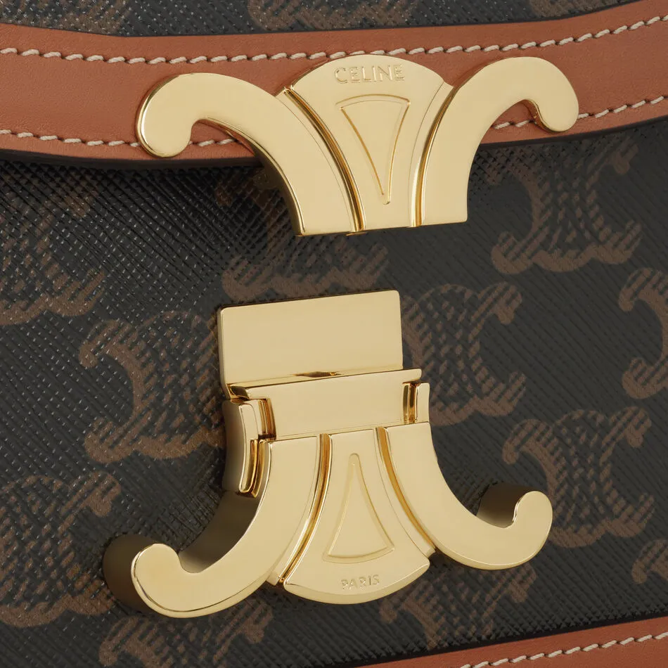 Teen Triomphe Bag In Triomphe Canvas And Calfskin