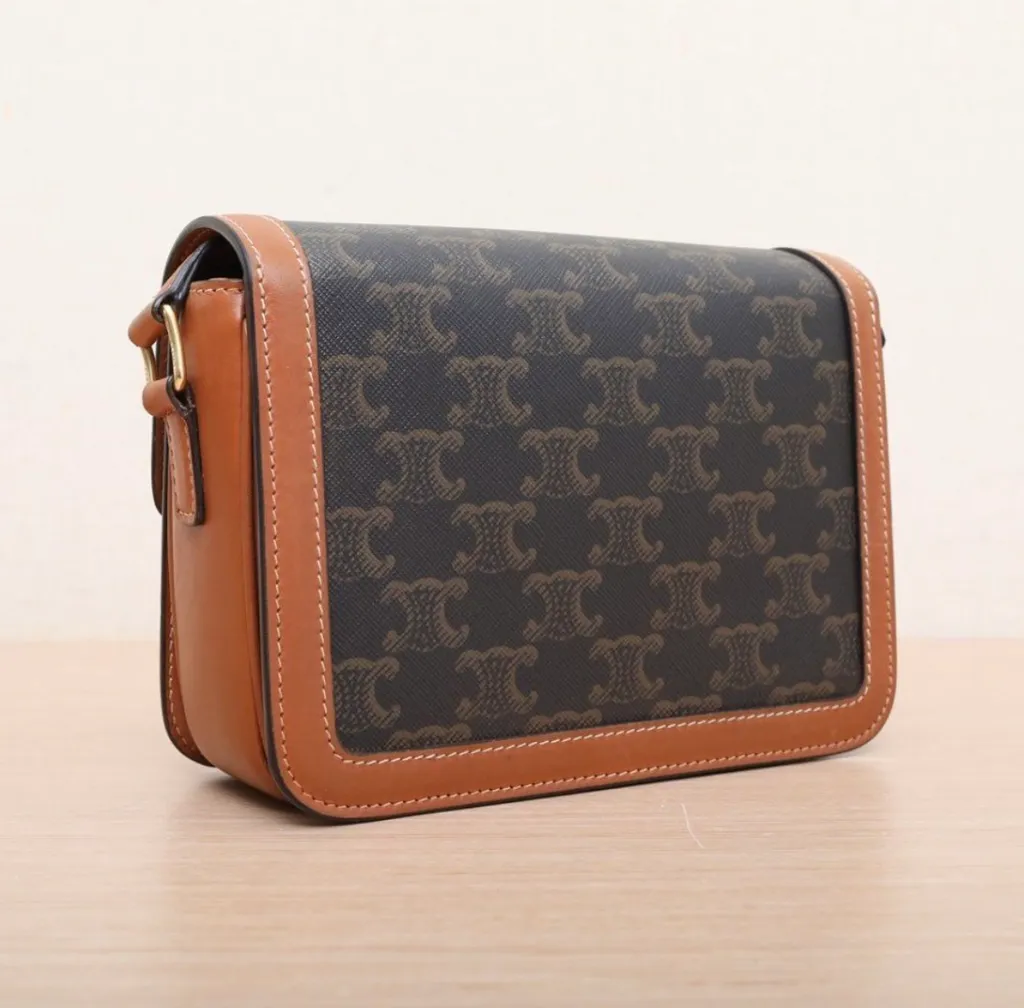 Teen Triomphe Bag In Triomphe Canvas And Calfskin