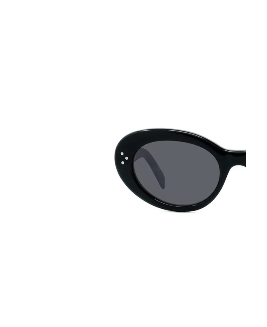 Oval-Frame Tinted Sunglasses