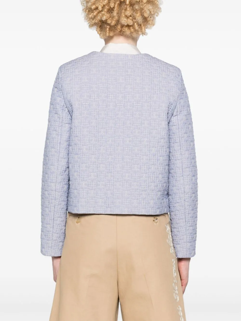 Triomphe Boutis Chelsea Jacket In Striped Cotton