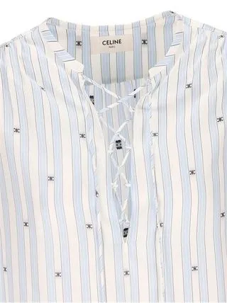 Romy Blouse In Striped Silk
