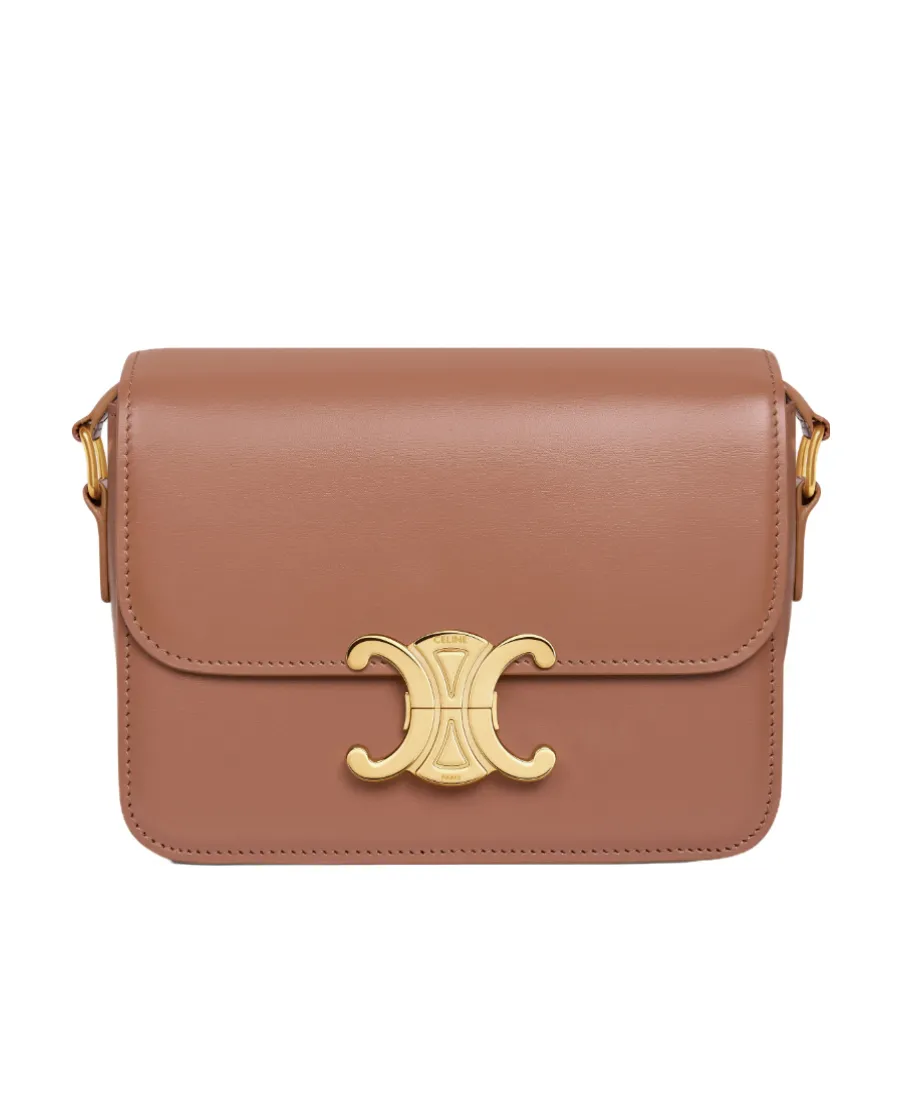 Teen Triomphe Bag In Shiny Calfskin