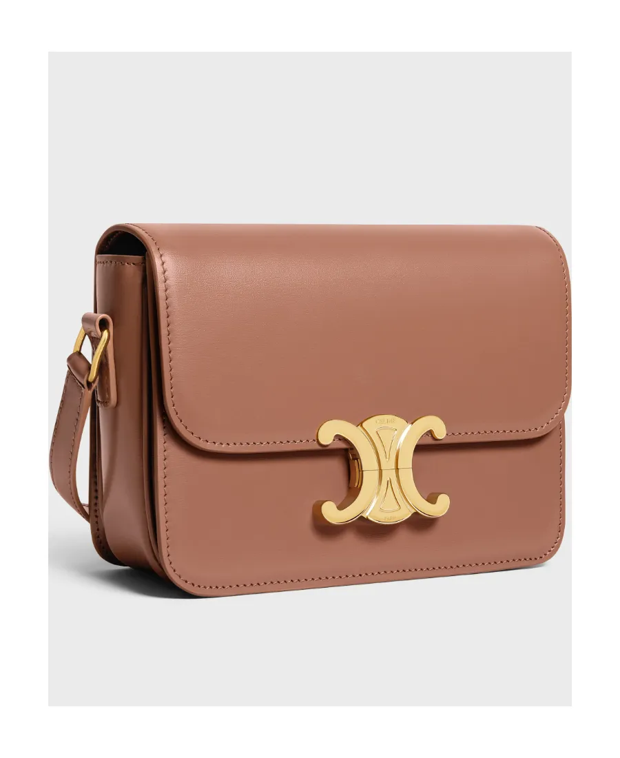 Teen Triomphe Bag In Shiny Calfskin