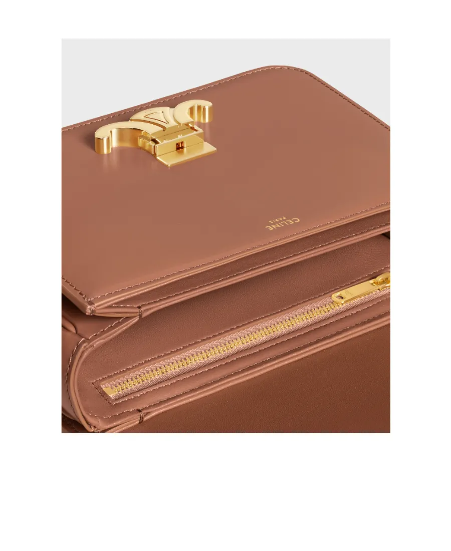 Teen Triomphe Bag In Shiny Calfskin