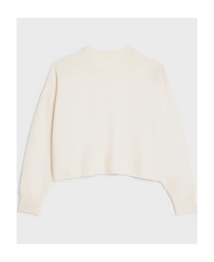 Triomphe Cropped Sweater In Heritage Cashmere