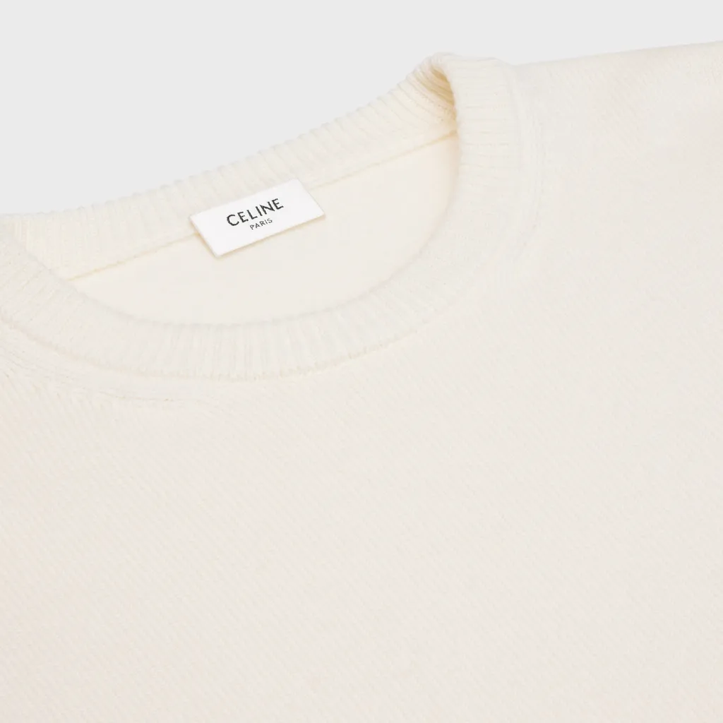 Triomphe Cropped Sweater In Heritage Cashmere