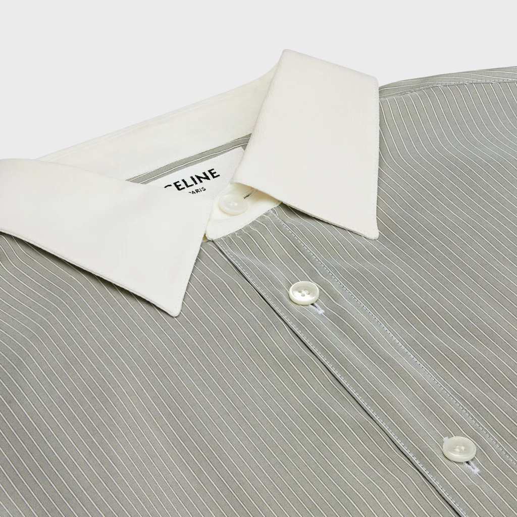 Romy Shirt In Striped Silk