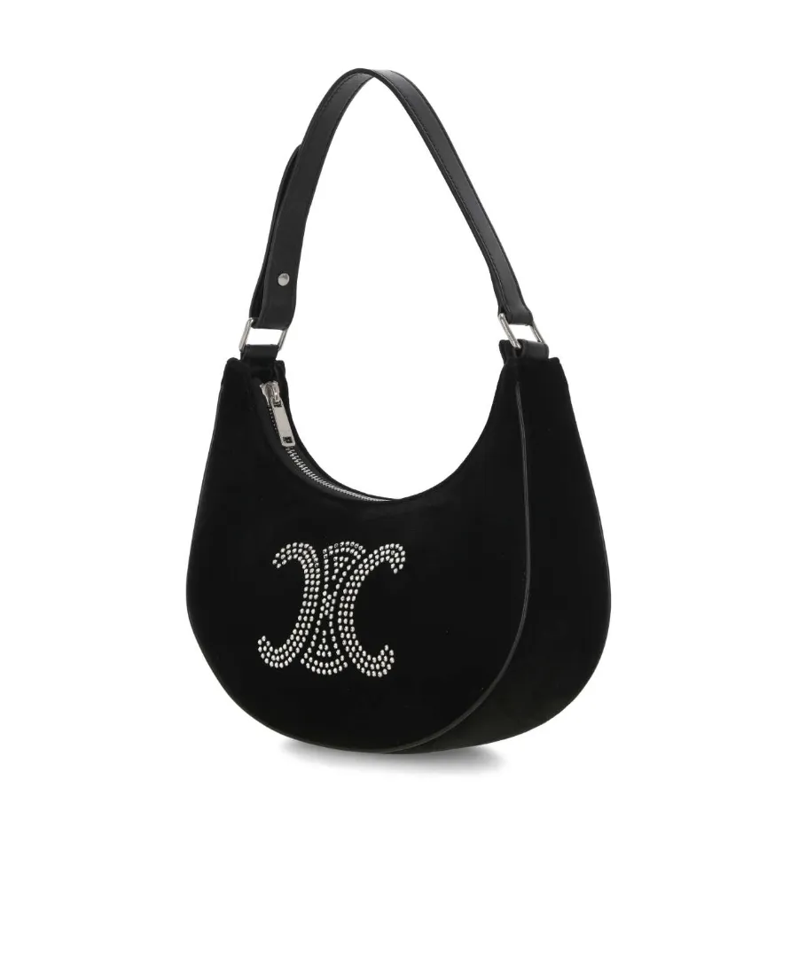 Logo Zipper Shoulder Bag