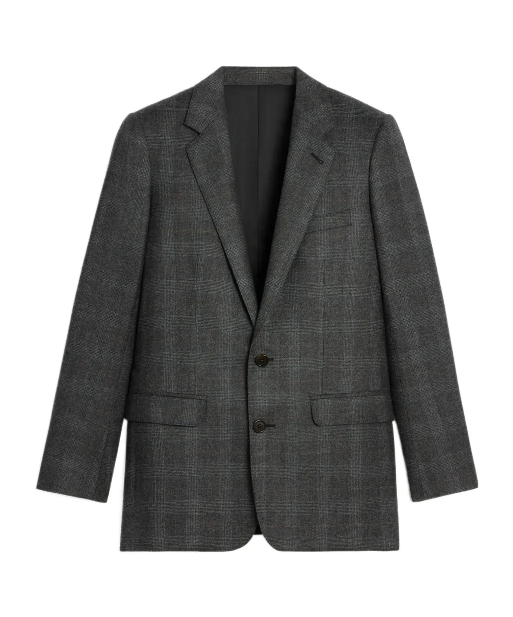 Long Jacket In Prince Of Wales Check Flannel
