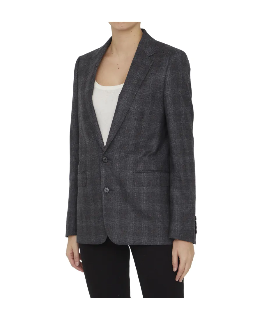 Long Jacket In Prince Of Wales Check Flannel