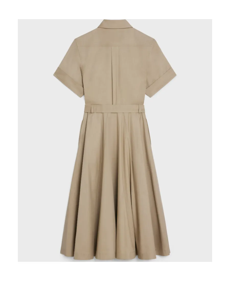 Safari Dress In Lightweight Gabardine