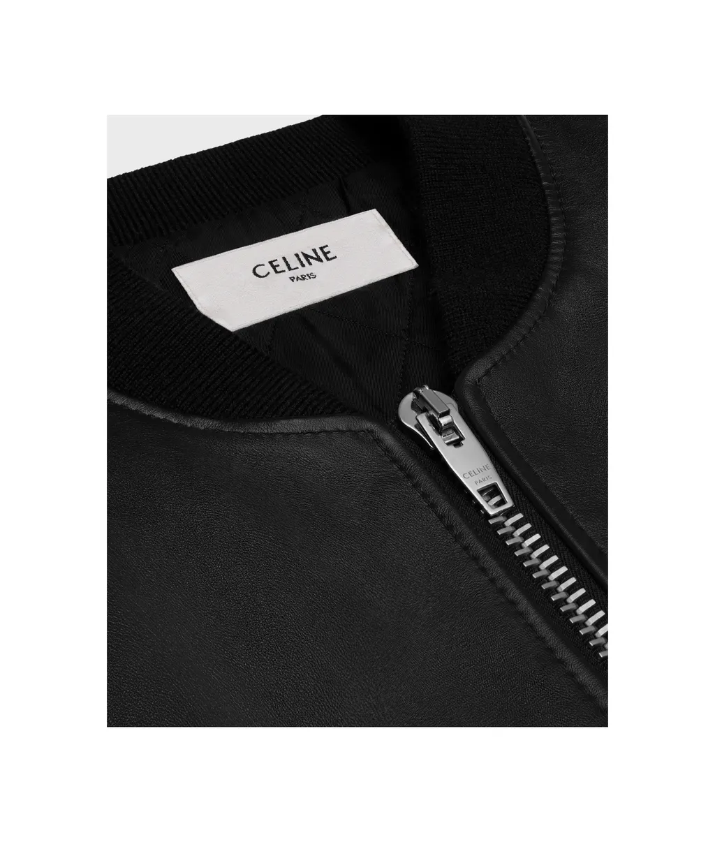 Oversized Bomber Jacket In Calfskin