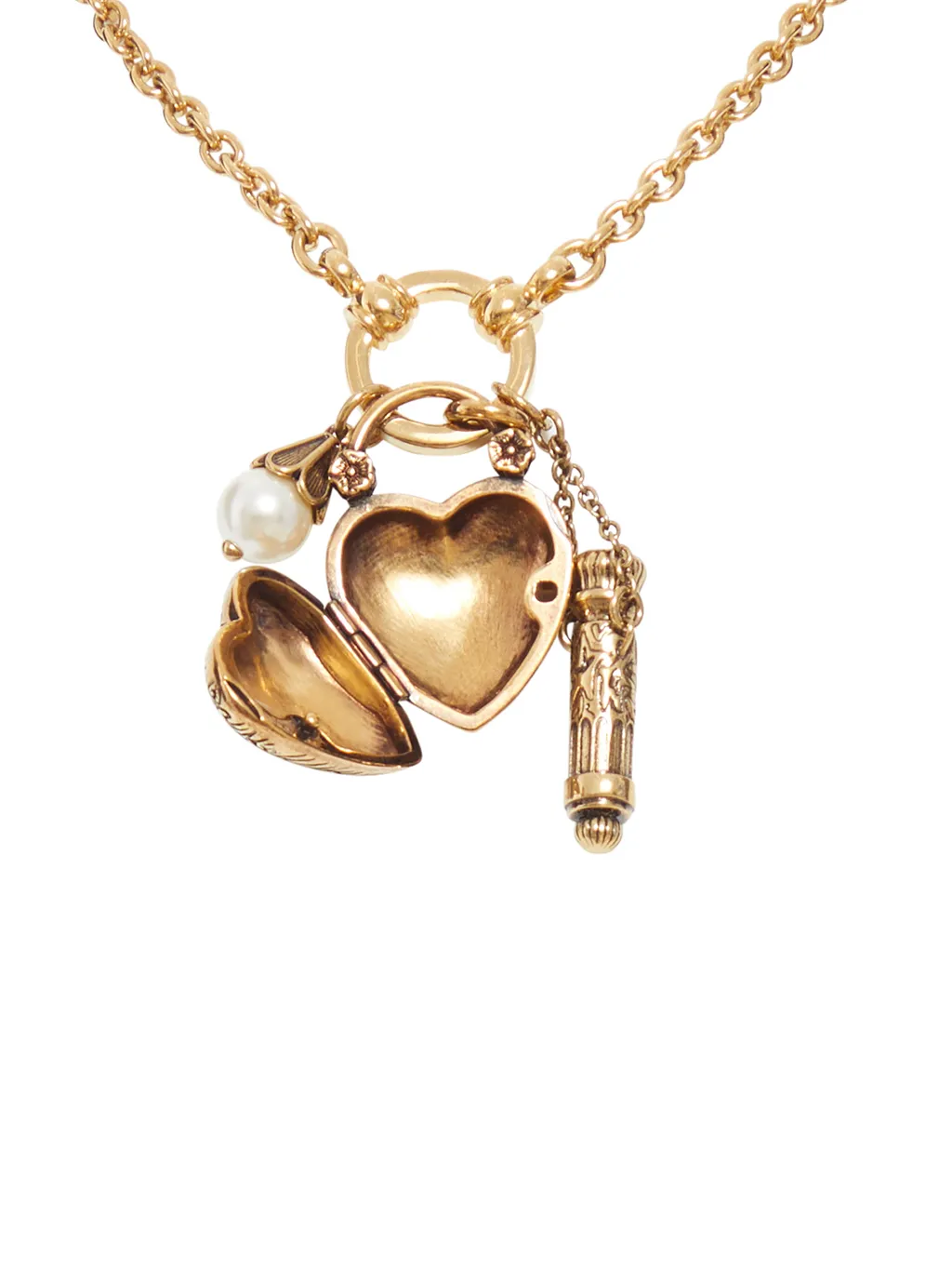 Heart-Charm Chain Bracelet