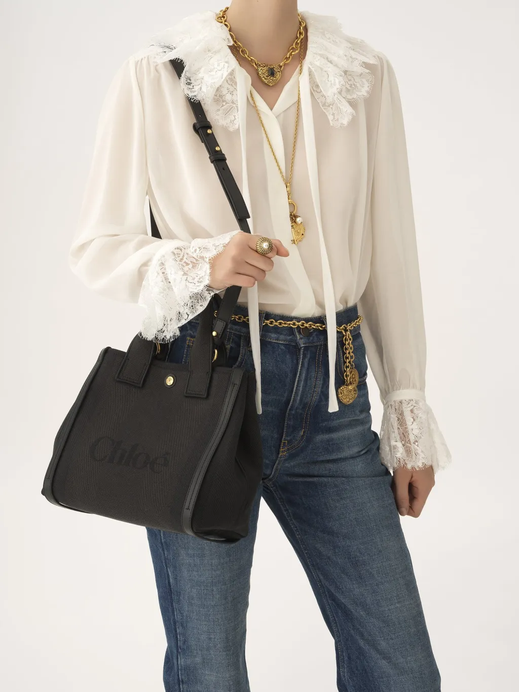 Carry Logo Detailed Small Tote Bag