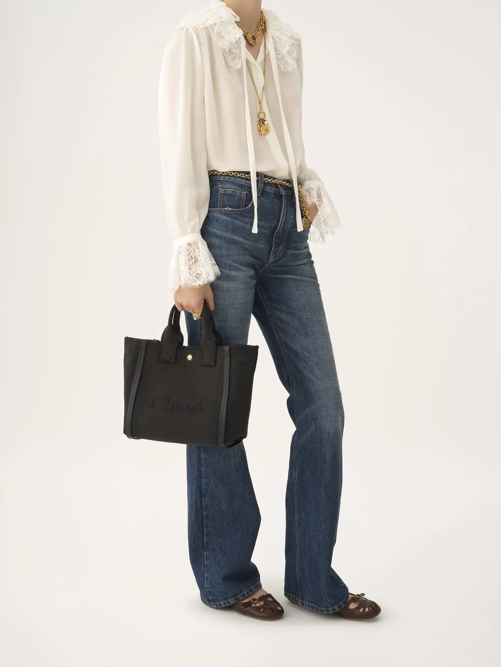 Carry Logo Detailed Small Tote Bag