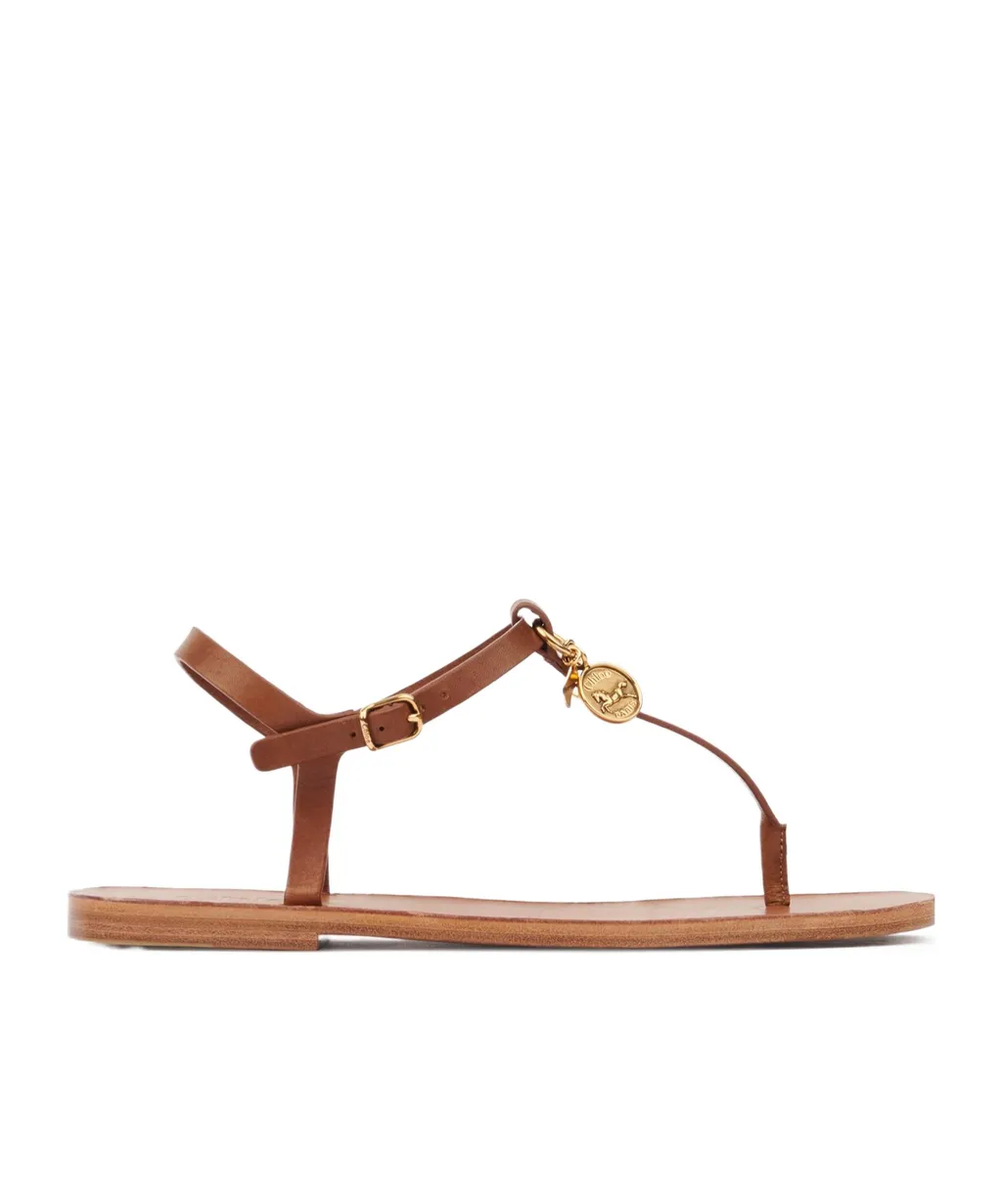 Leather Charm Sandals