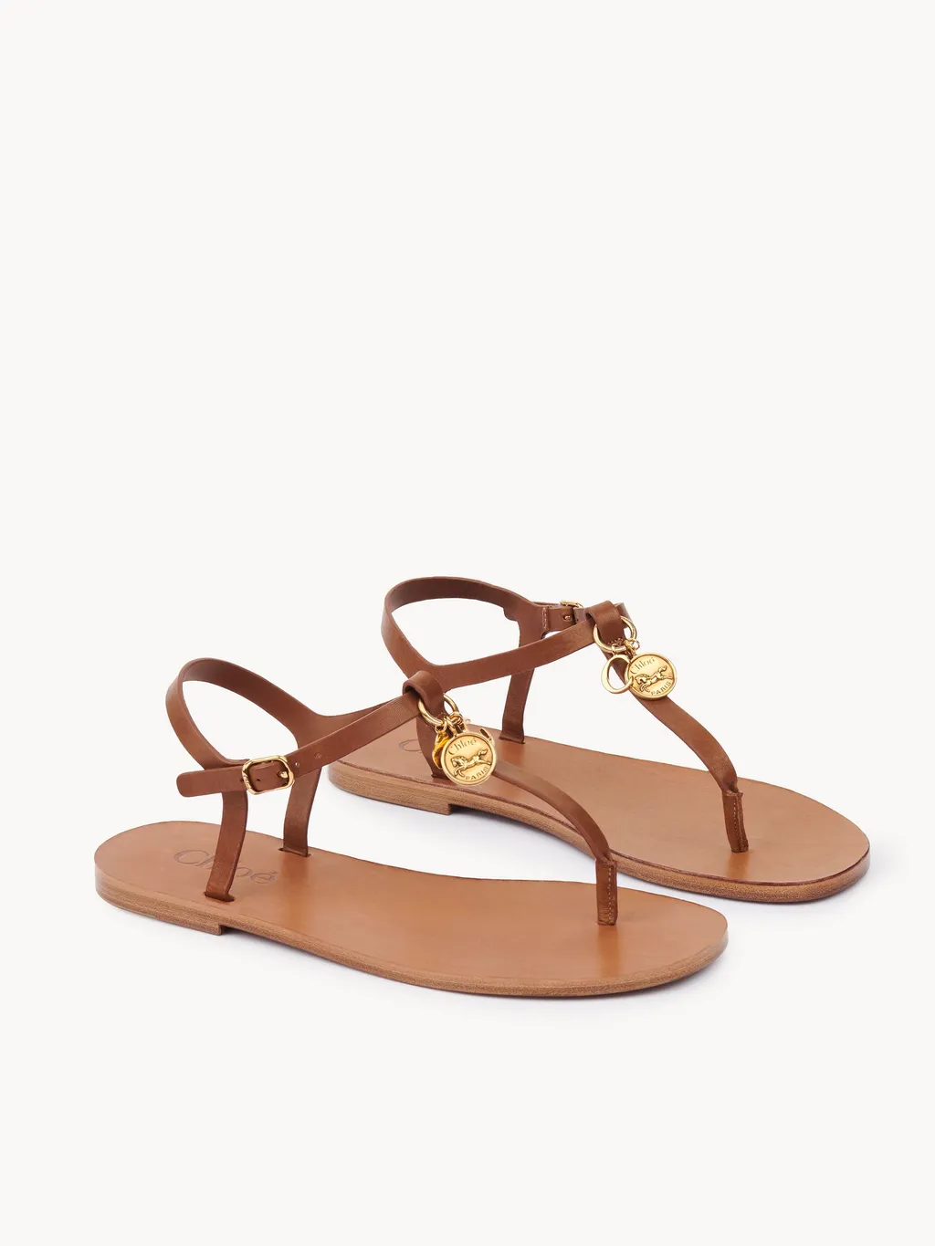 Leather Charm Sandals