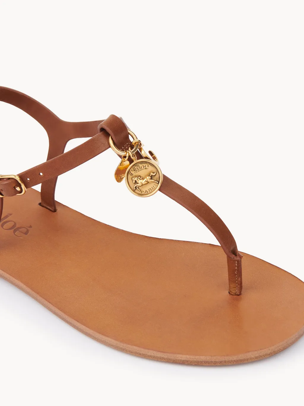 Leather Charm Sandals