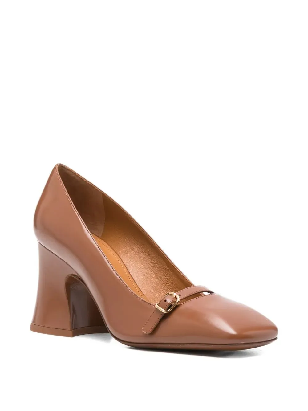 Janis Buckle-Detail Flared Pumps