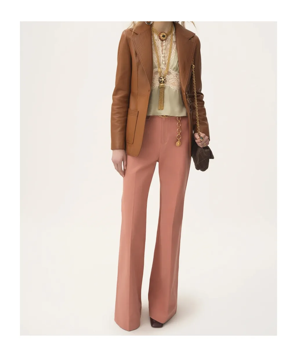Patch-Pocket Leather Jacket
