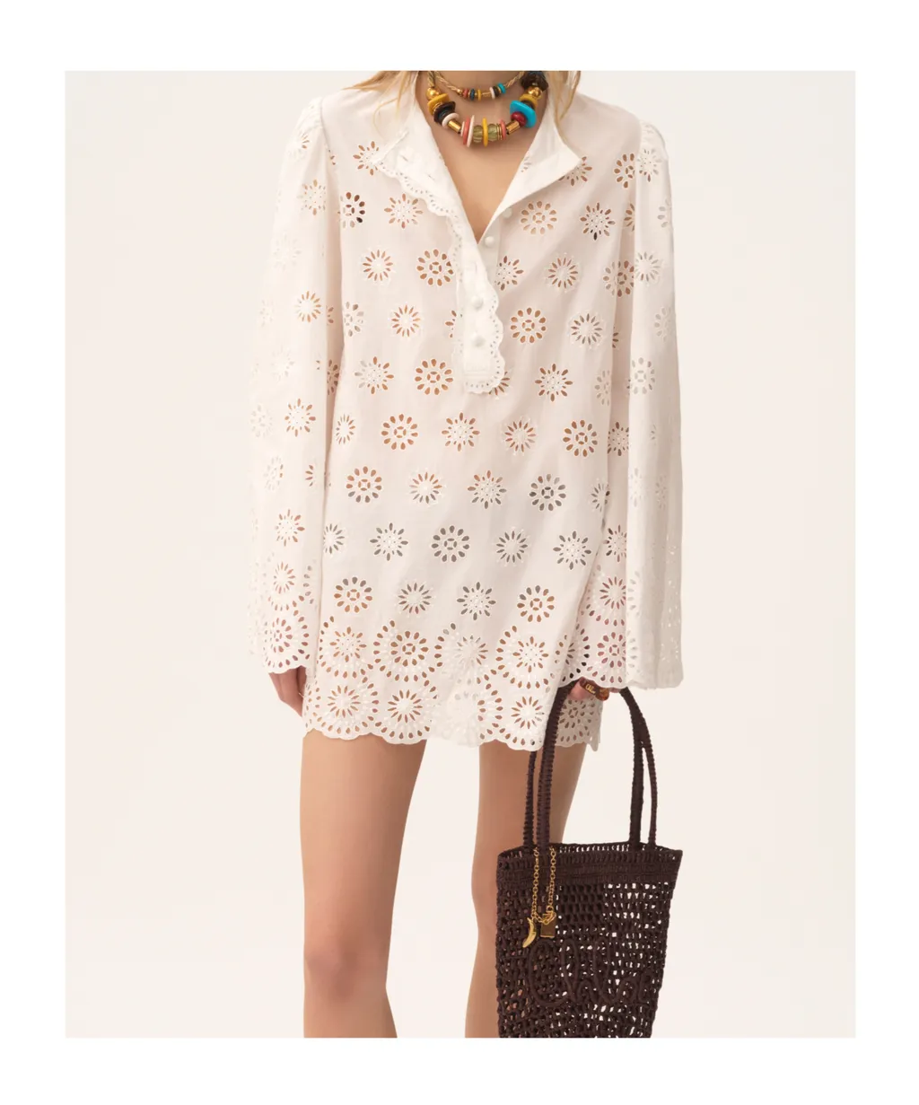 Cotton Voile Mini Dress
