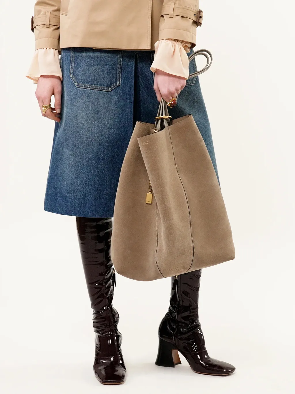 Large Double-Handle Shoulder Bag