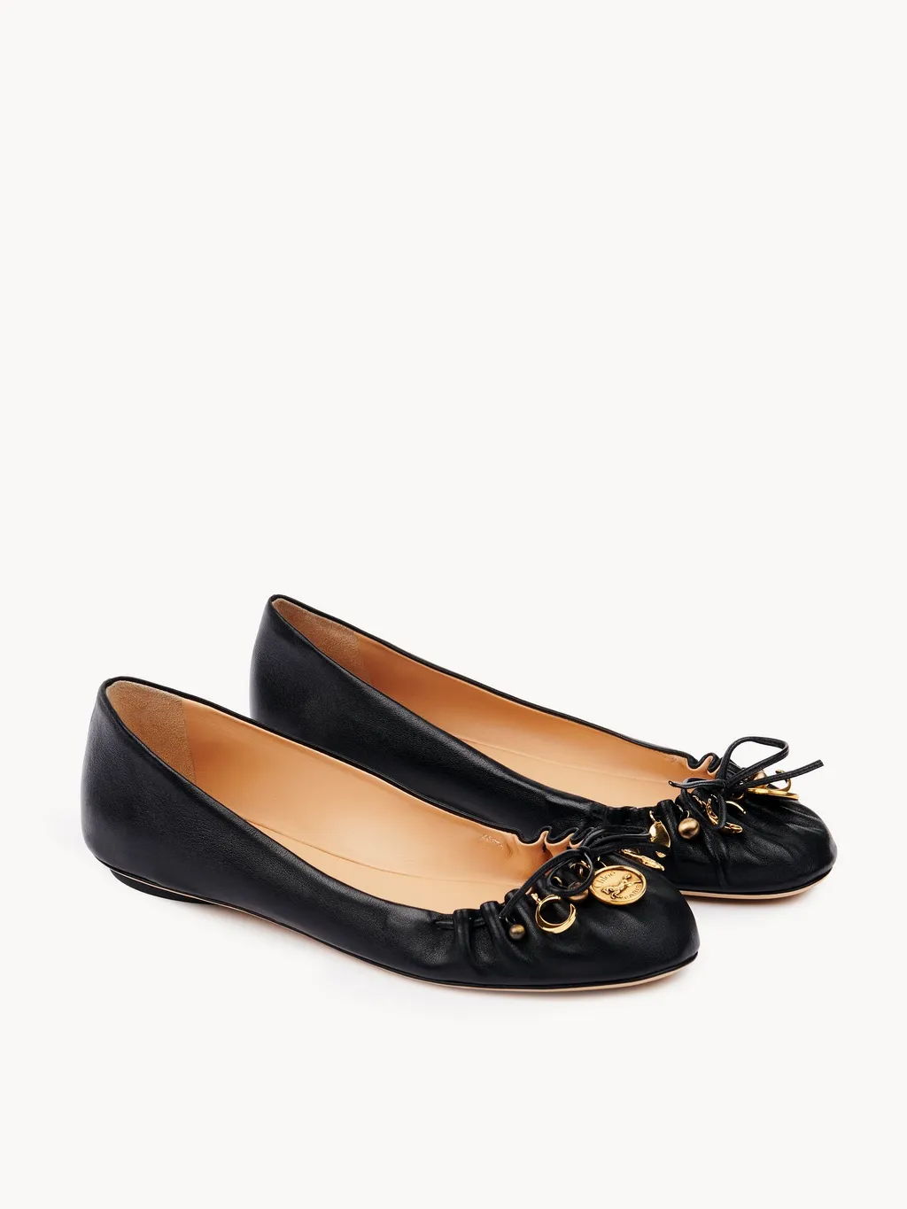 Embellished Ruffled Ballet Flats