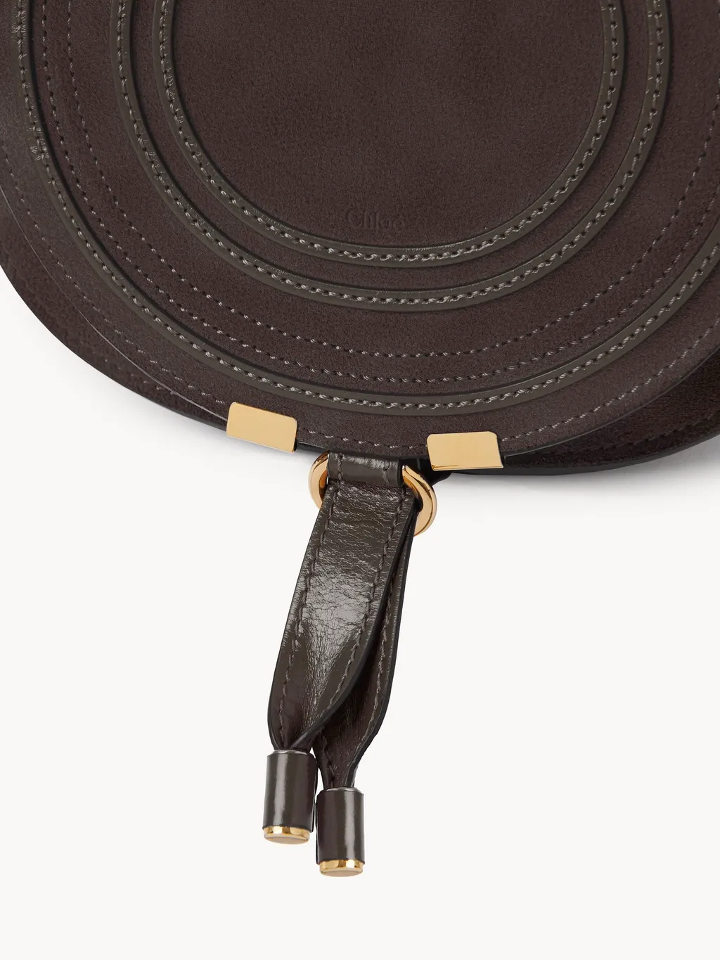 Small Marcie Saddle Bag In Suede Leather