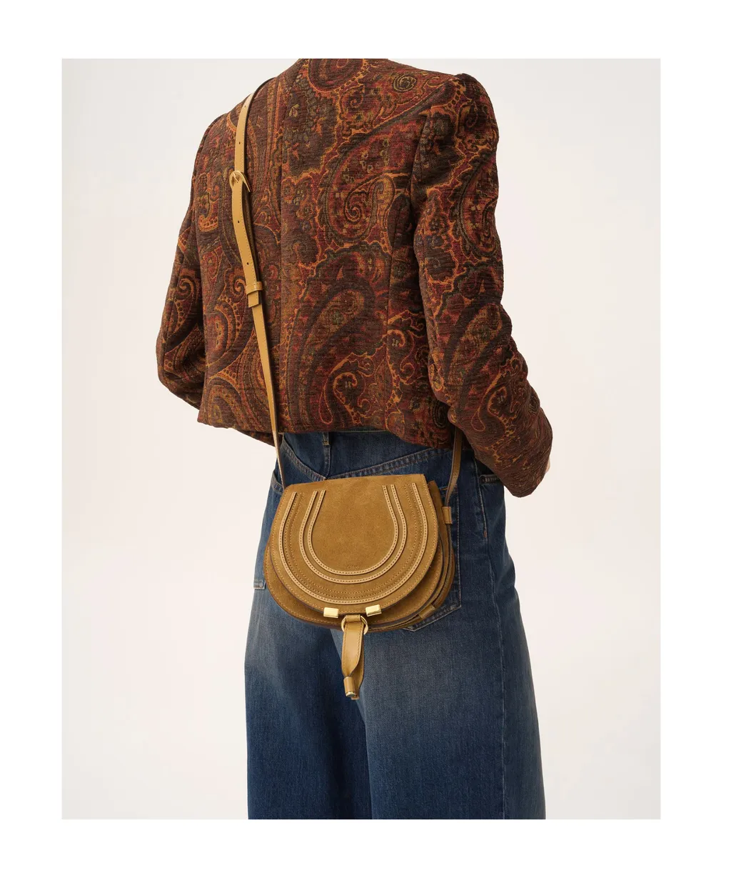 Marcie Saddle Suede Crossbody Bag