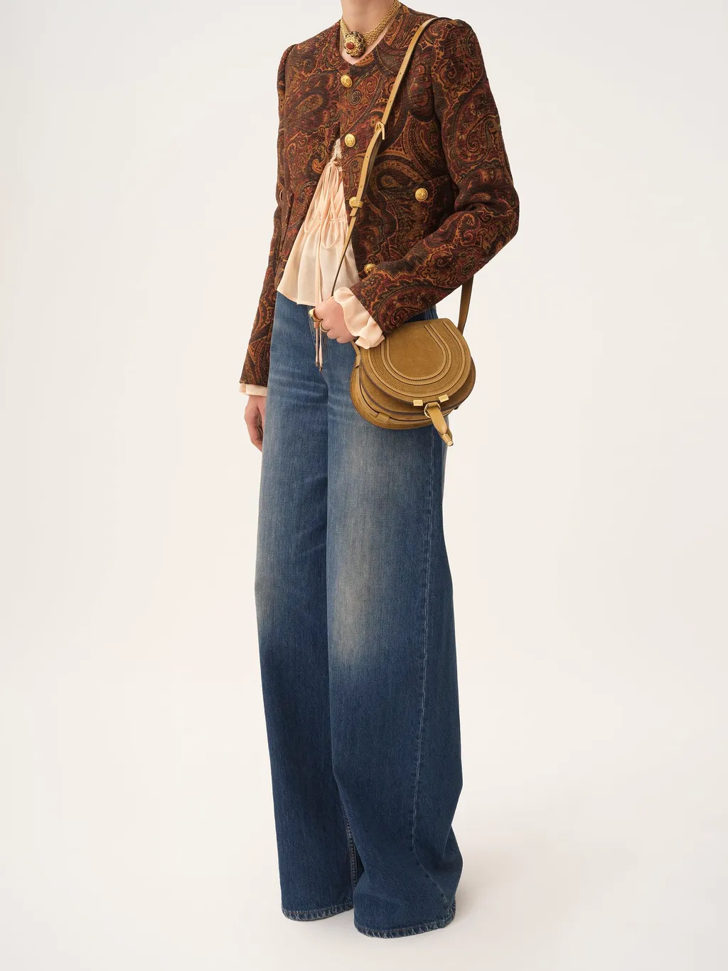 Marcie Saddle Suede Crossbody Bag