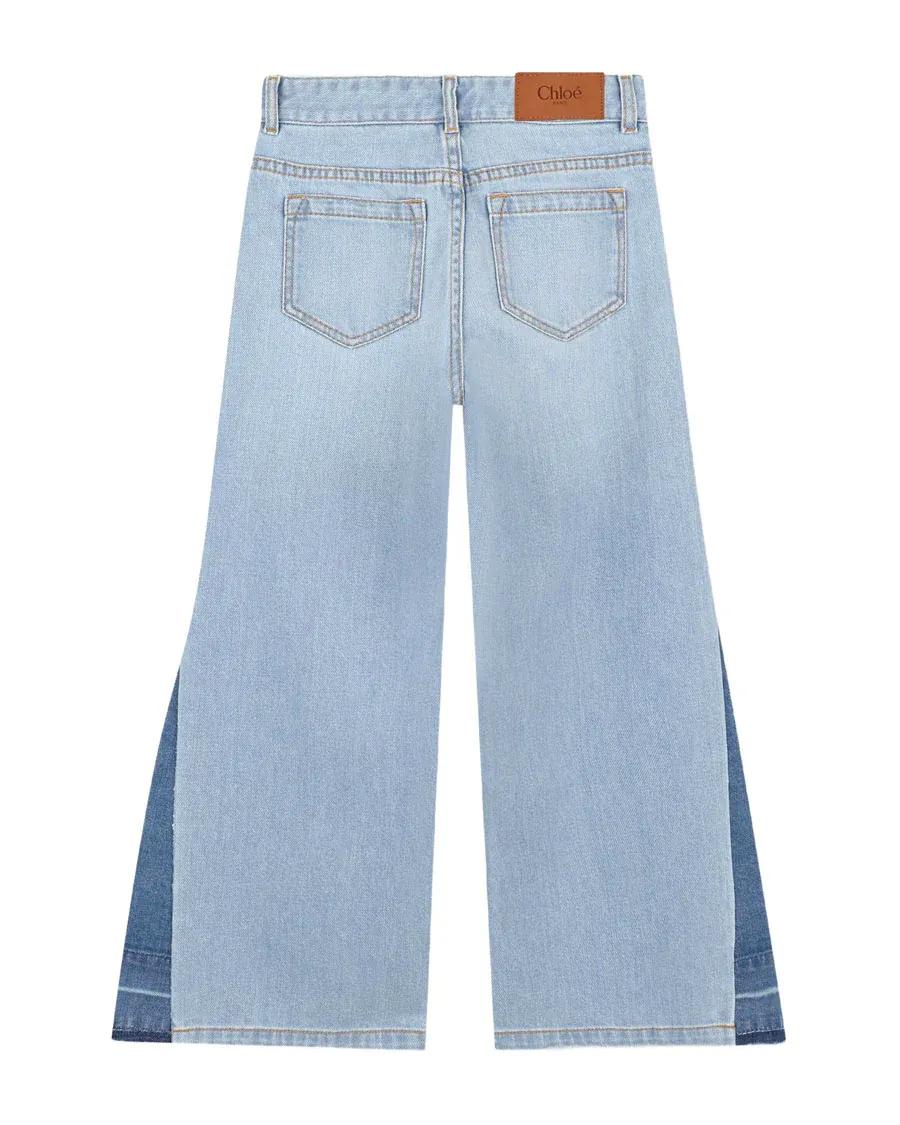 Logo Patch Wide-Leg Jeans