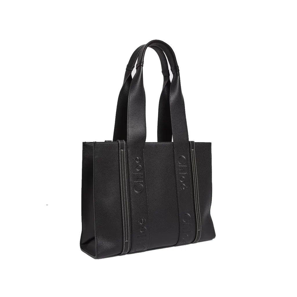 Woody Medium Leather Tote