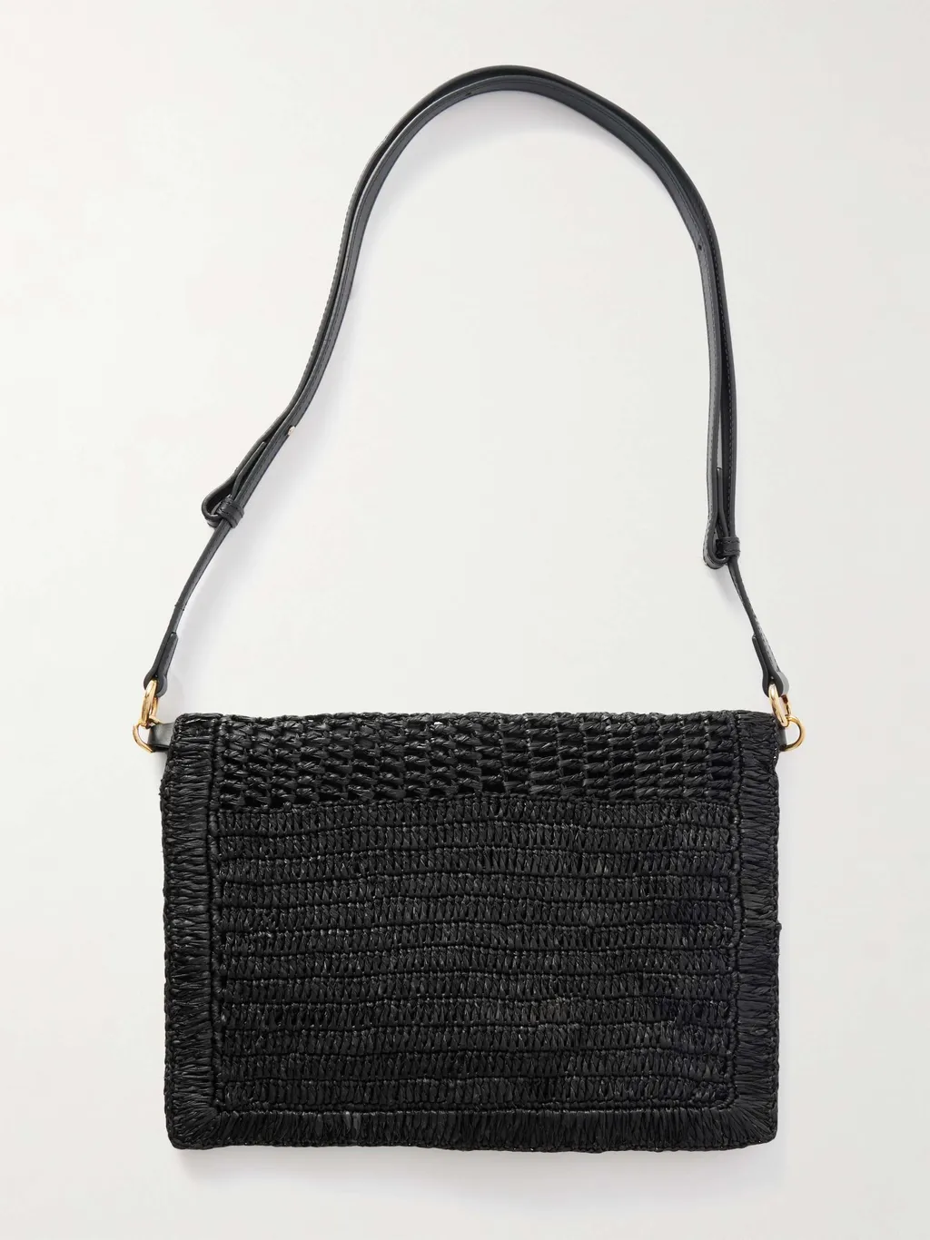 Summer Banana Flat Raffia Shoulder Bag