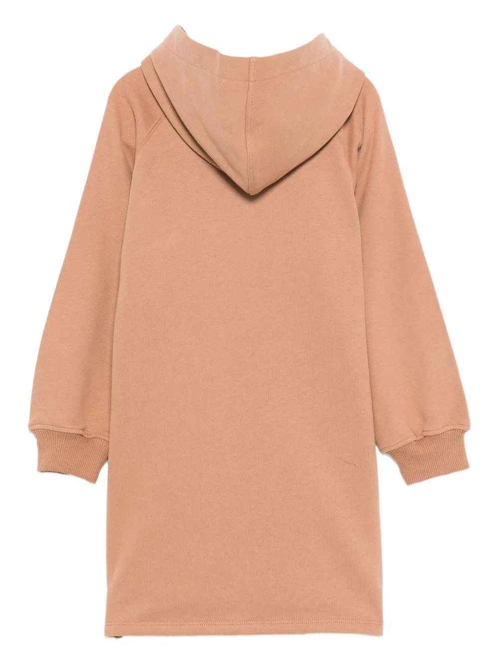 Logo Printed Drawstring Hooded Dress