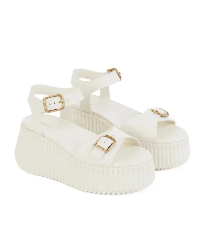 80Mm Buckle-Fastening Platform Sandals