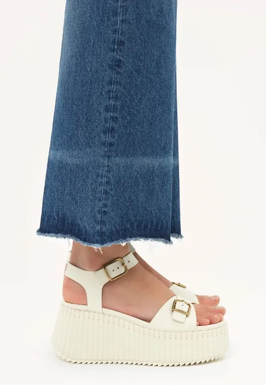 80Mm Buckle-Fastening Platform Sandals