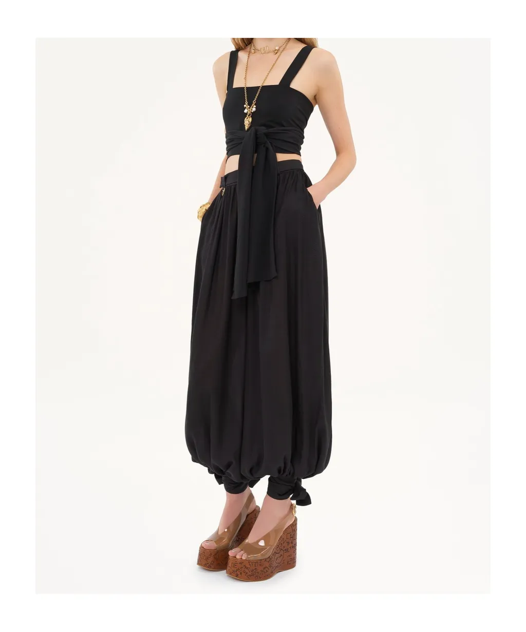 Crepe De Chine Cropped Top