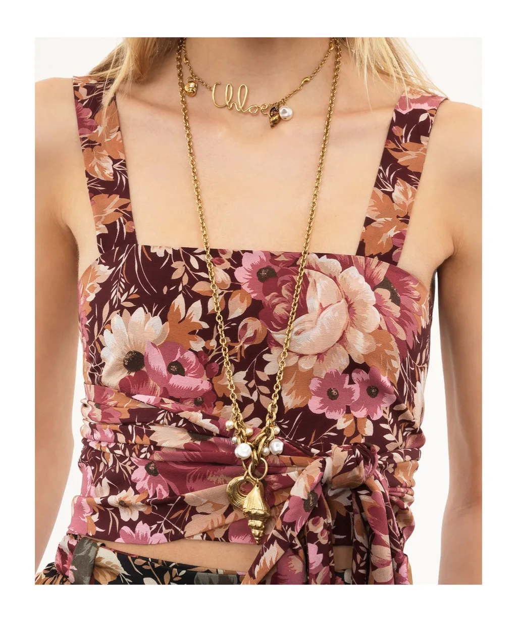 Front-Tie Cropped Tank Top