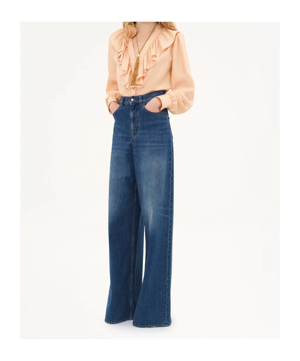 Ruffle Detailed Long-Sleeve Shirt